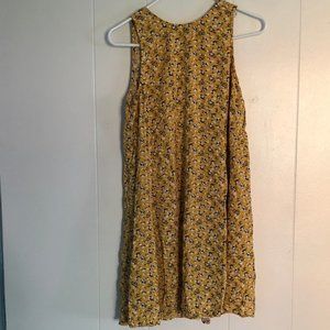 yellow, floral, mini, dress